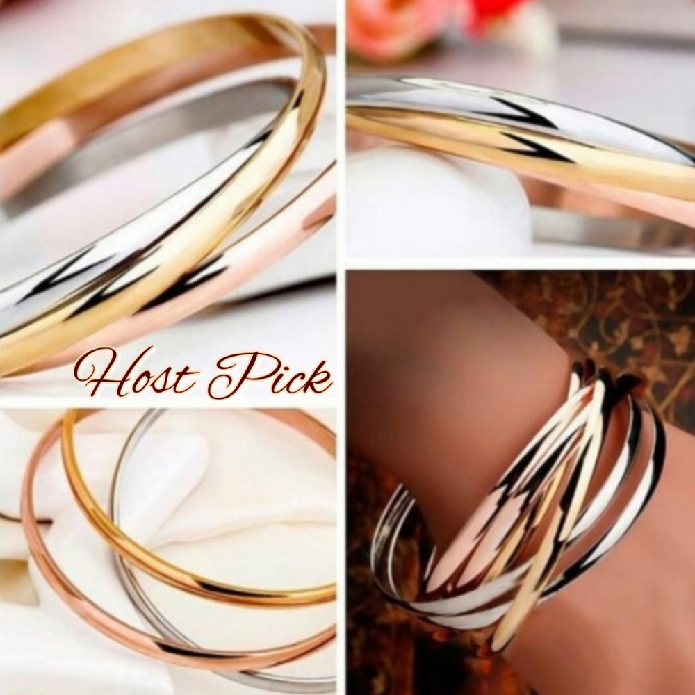 2 for $30 Beautiful 3 Tone Bangle Bracelet